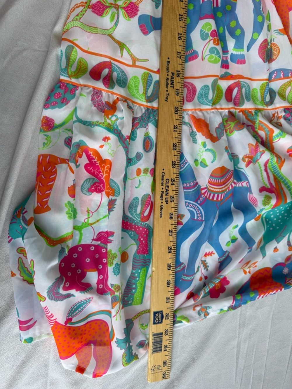 Gretchen Scott Ipanema Long Maxi Tiered Skirt Animal Kingdom Women Medium Bright - Picture 8 of 9